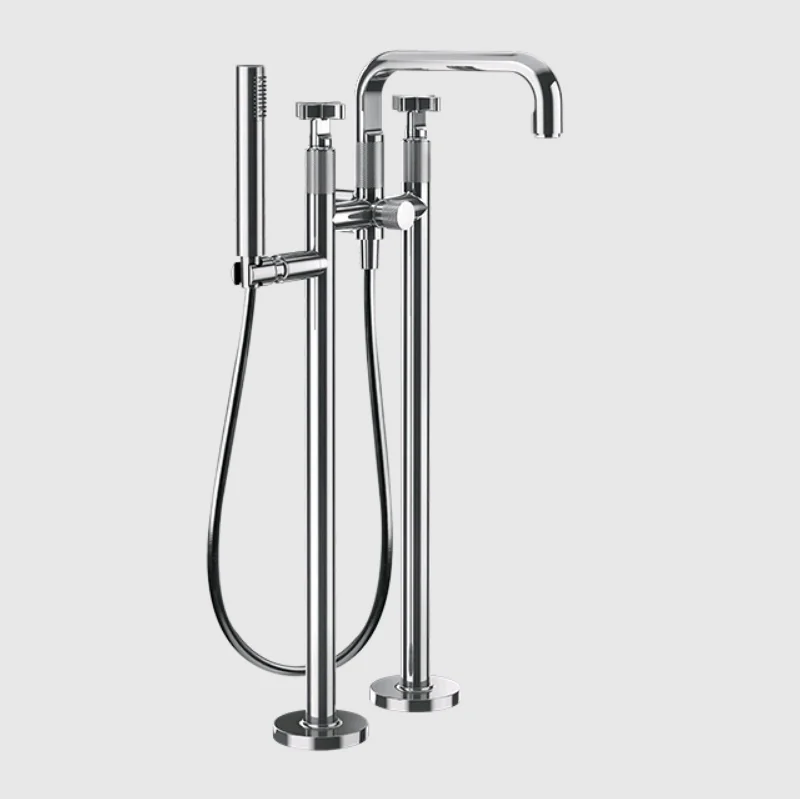 Смеситель для ванны и душа, Gessi, Inciso, напольный, цвет-хром