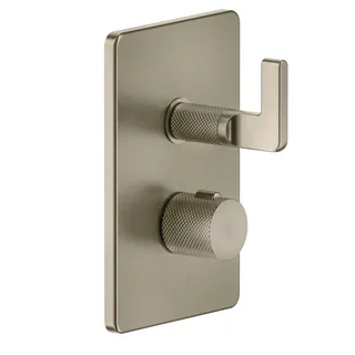 Смеситель для душа, Gessi, Inciso Bath&Shower, на 1 потребитель, цвет-Finox Brushed Nickel