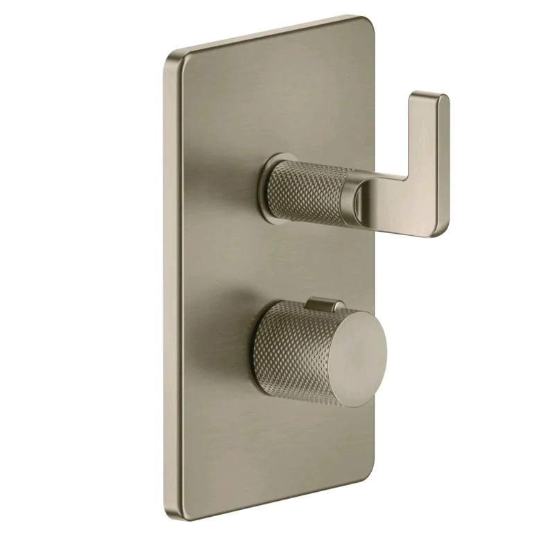 Смеситель для душа, Gessi, Inciso Bath&Shower, на 1 потребитель, цвет-Finox Brushed Nickel
