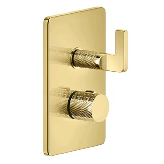 Смеситель для душа, Gessi, Inciso Bath&Shower, на 1 потребитель, цвет-Gold PVD