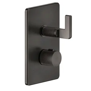 Смеситель для душа, Gessi, Inciso Bath&Shower, на 1 потребитель, цвет-Black Metal Brushed PVD — иконка