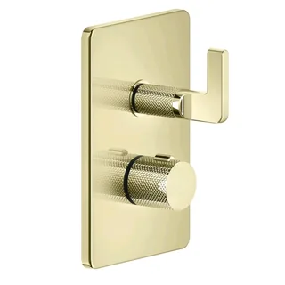 Смеситель для душа, Gessi, Inciso Bath&Shower, на 1 потребитель, цвет-Brass PVD