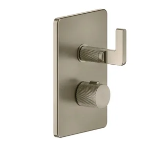 Смеситель для душа, Gessi, Inciso Bath&Shower, на 3 потребителя, цвет-Finox Brushed Nickel