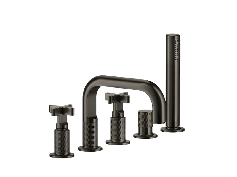Смеситель для ванны и душа, Gessi, Inciso, цвет-Antique Brass
