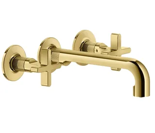 Смеситель для раковины, Gessi, Inciso, цвет-Gold PVD — иконка