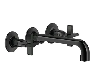 Смеситель для раковины, Gessi, Inciso, цвет-черный матовый