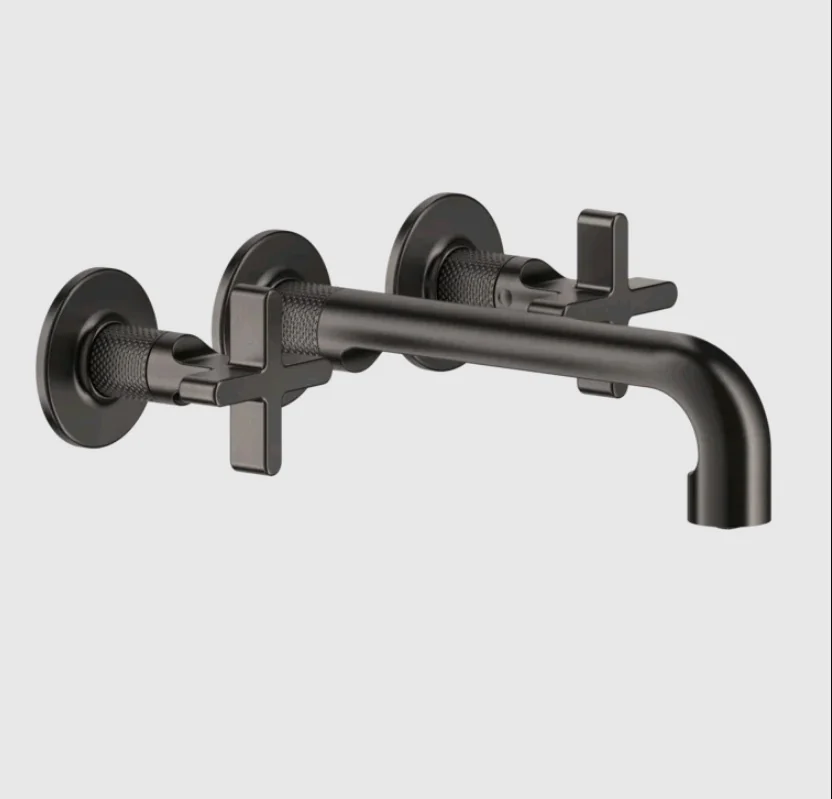Смеситель для раковины, Gessi, Inciso, цвет-Black Metal Brushed PVD