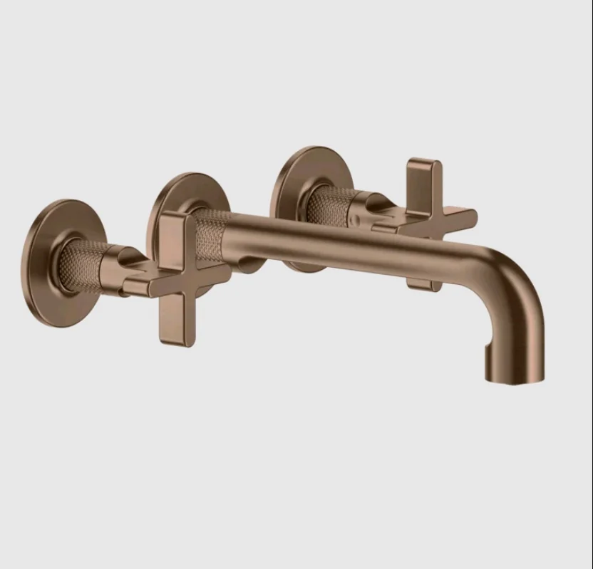 Смеситель для раковины, Gessi, Inciso, цвет-Copper Brushed PVD