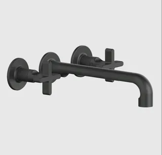 Смеситель для раковины, Gessi, Inciso, цвет-черный матовый