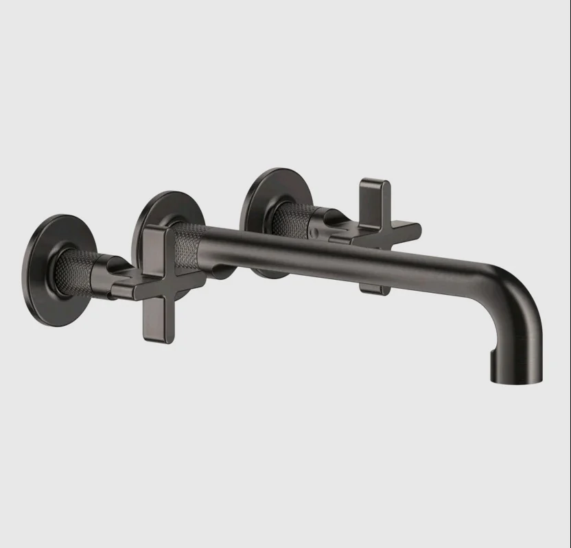 Смеситель для раковины, Gessi, Inciso, цвет-Black Metal Brushed PVD