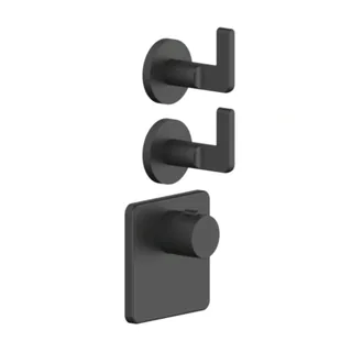 Смеситель для душа, Gessi, Inciso Bath&Shower, на 2 потребителя, цвет-черный матовый