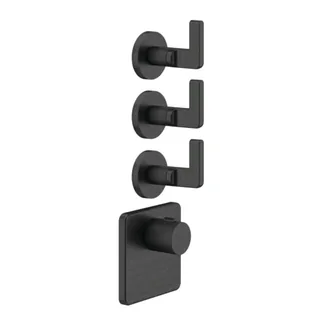 Смеситель для душа, Gessi, Inciso Bath&Shower, на 3 потребителя, цвет-Aged Bronze