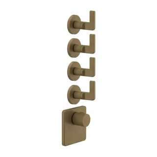 Смеситель для душа, Gessi, Inciso Bath&Shower, на 4 потребителя, цвет-Antique Brass