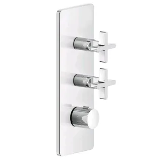 Смеситель для душа, Gessi, Inciso Bath&Shower, на 2 потребителя, цвет-хром