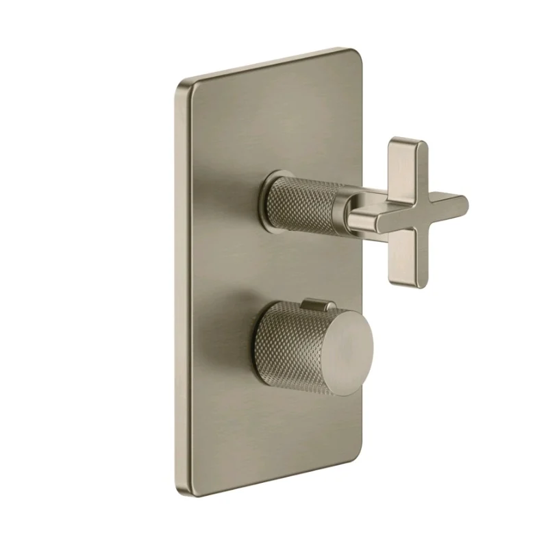 Смеситель для душа, Gessi, Inciso Bath&Shower, на 1 потребитель, цвет-Finox Brushed Nickel