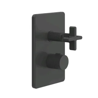 Смеситель для душа, Gessi, Inciso Bath&Shower, на 1 потребитель, цвет-черный матовый