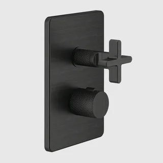 Смеситель для душа, Gessi, Inciso Bath&Shower, на 2 потребителя, цвет-Aged Bronze