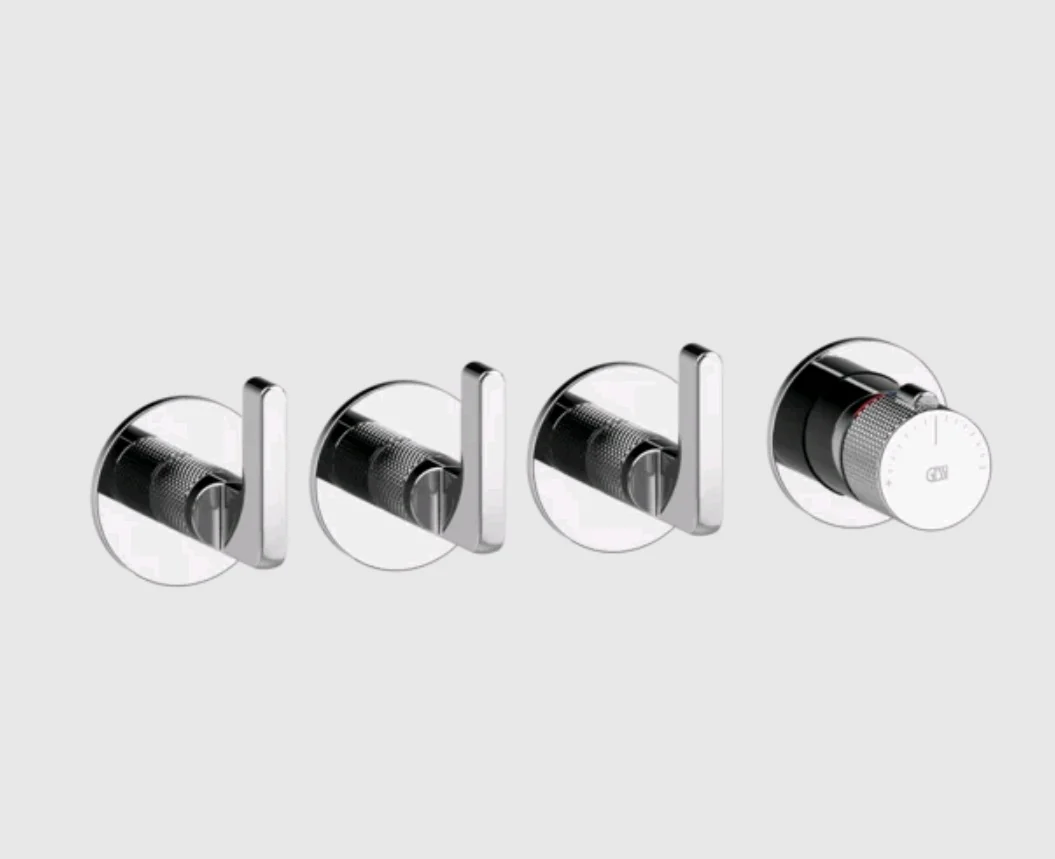 Смеситель для душа, Gessi, Inciso, на 3 потребителя, цвет-хром