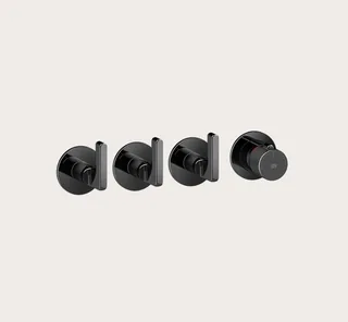 Смеситель для душа, Gessi, Inciso, на 3 потребителя, цвет-Black Metal PVD — иконка