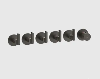 Смеситель для душа, Gessi, Inciso Shower, на 5 потребителей, цвет-Black Metal Brushed PVD — иконка