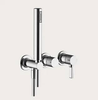 Смеситель для душа, Gessi, Inciso Bath&Shower, на 2 потребителя, цвет-хром