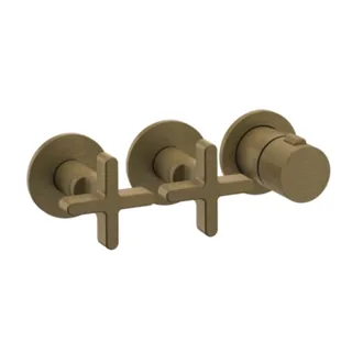 Смеситель для душа, Gessi, Inciso Bath&Shower, на 2 потребителя, цвет-Antique Brass — иконка