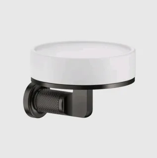 Мыльница, Gessi, Inciso, шгв 115*125*84, цвет-белый/Black Metal Brushed PVD