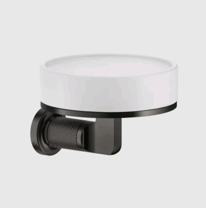 Мыльница, Gessi, Inciso, шгв 115*125*84, цвет-белый/Brushed Brass PVD