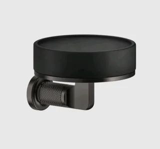Мыльница, Gessi, Inciso, шгв 115*125*84, цвет-чёрный/Black Metal Brushed PVD