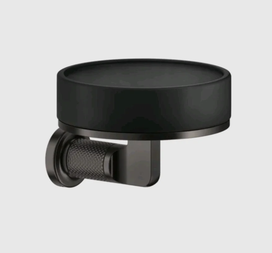Мыльница, Gessi, Inciso, шгв 115*125*84, цвет-чёрный/Black Metal Brushed PVD