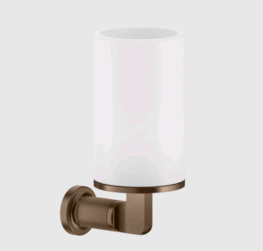 Стакан, Gessi, Inciso, шгв 75*105*176, цвет-белый/Copper Brushed PVD