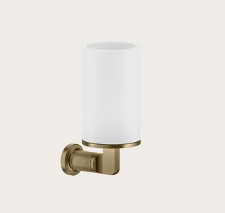 Стакан, Gessi, Inciso, шгв 75*105*176, цвет-белый/Warm Bronze Brushed PVD
