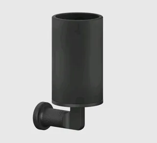 Стакан, Gessi, Inciso, шгв 75*105*176, цвет-чёрный матовый