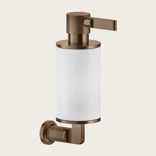 Дозатор для жидкого мыла, Gessi, Inciso, шгв 75*147*240, цвет дозатора-Copper Brushed PVD/белый