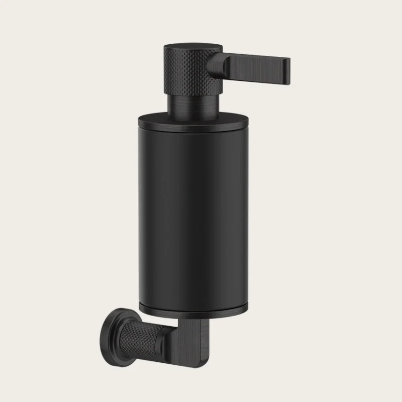 Дозатор для жидкого мыла, Gessi, Inciso, шгв 75*147*240, цвет дозатора-Aged Bronze/чёрный