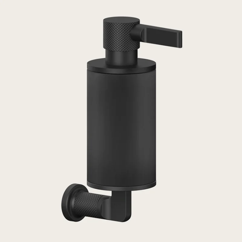 Дозатор для жидкого мыла, Gessi, Inciso, шгв 75*147*240, цвет дозатора-черный матовый