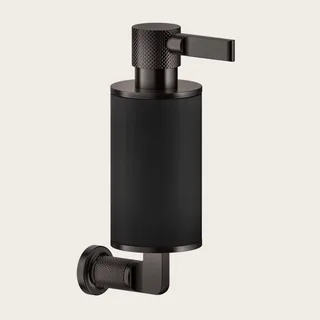 Дозатор для жидкого мыла, Gessi, Inciso, шгв 75*147*240, цвет дозатора-Black Metal Brushed PVD/чёрный