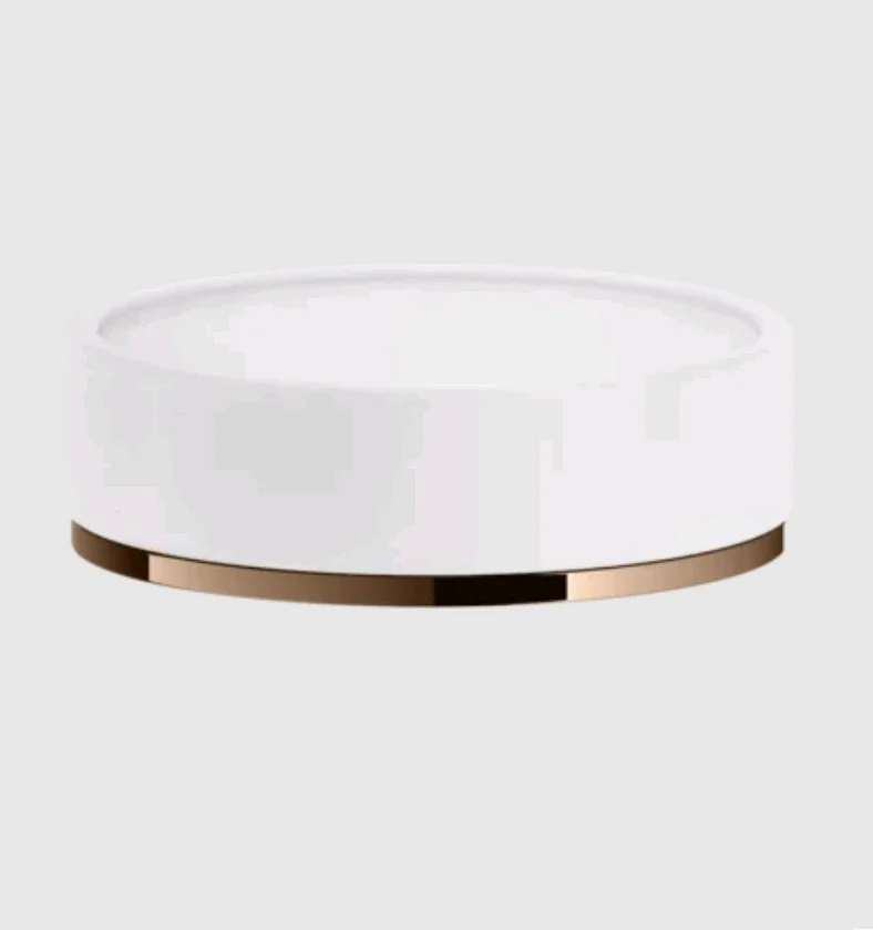 Мыльница, Gessi, Inciso, шгв 115*115*35, цвет-белый/Copper PVD