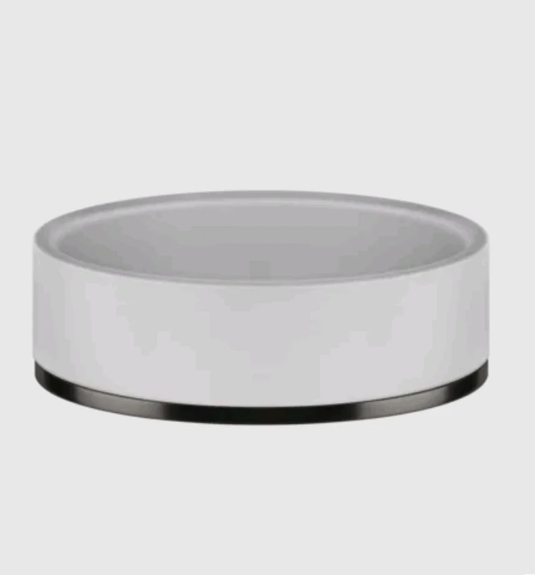 Мыльница, Gessi, Inciso, шгв 115*115*35, цвет-белый/Black Metal Brushed PVD