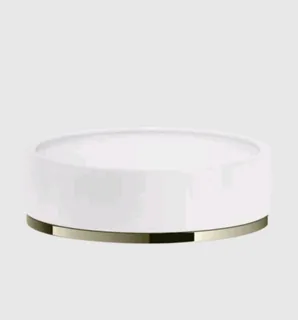 Мыльница, Gessi, Inciso, шгв 115*115*35, цвет мыльницы/держателя-белый/Nickel PVD