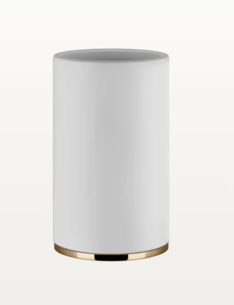 Стакан, Gessi, Inciso, шгв 75*75*127, цвет-Warm Bronze PVD/белый