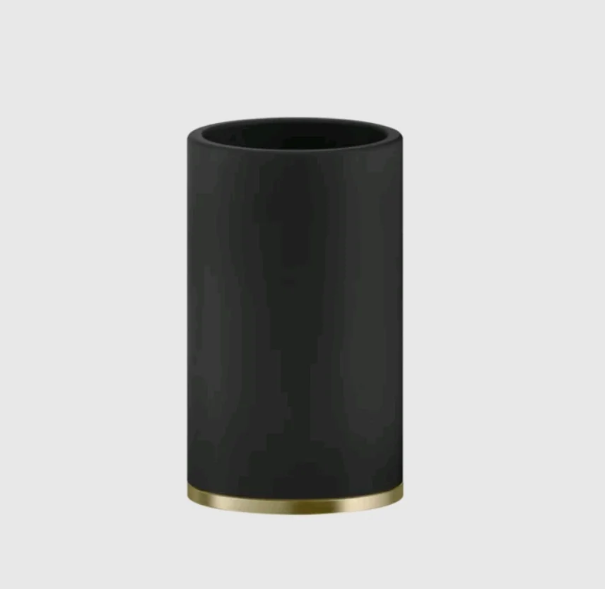 Стакан, Gessi, Inciso, шгв 75*75*127, цвет-чёрный/Black Metal Brushed PVD