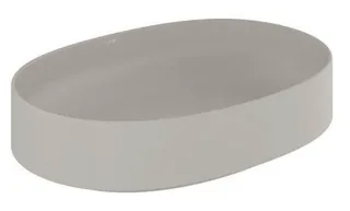 Раковина, Kludi, RESA O, шгв 600*400*140, отверстия для смесителя-отсутствуют, цвет-серо-бежевый матовый — иконка