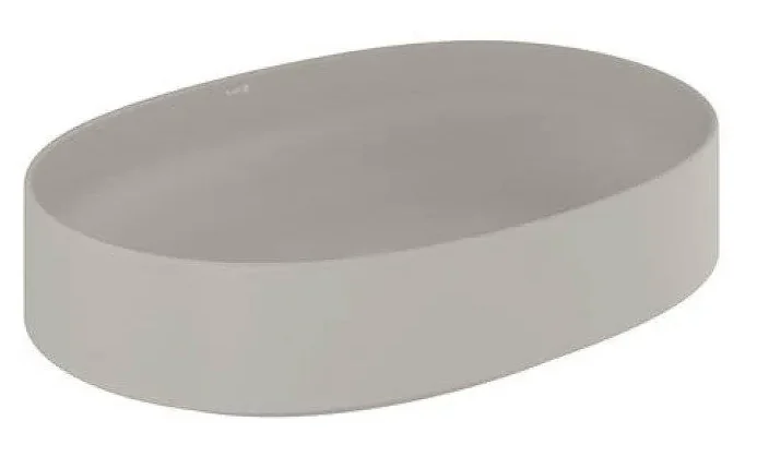 Раковина, Kludi, RESA O, шгв 600*400*140, отверстия для смесителя-отсутствуют, цвет-серо-бежевый матовый