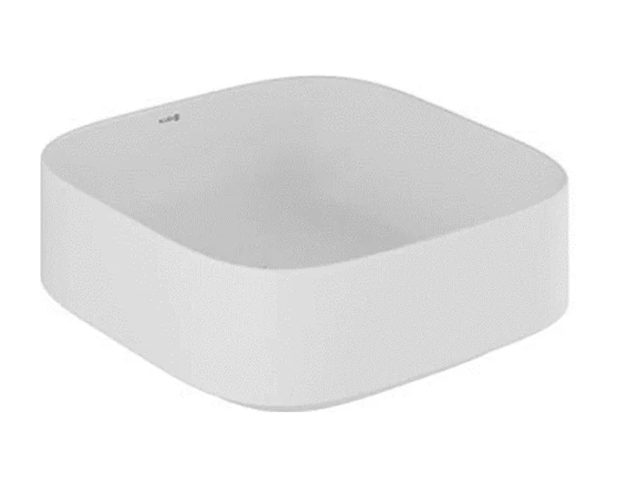 Раковина, Kludi, RESA C, soft-edge, шгв 400*400*140, отверстия для смесителя-отсутствуют, цвет-белый матовый