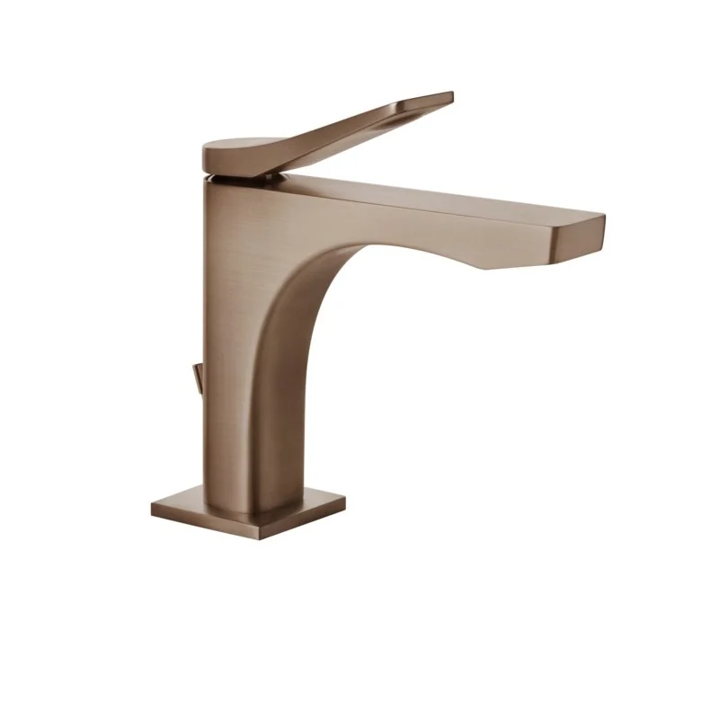 Смеситель для раковины, Gessi, Rilievo, цвет-Copper Brushed PVD