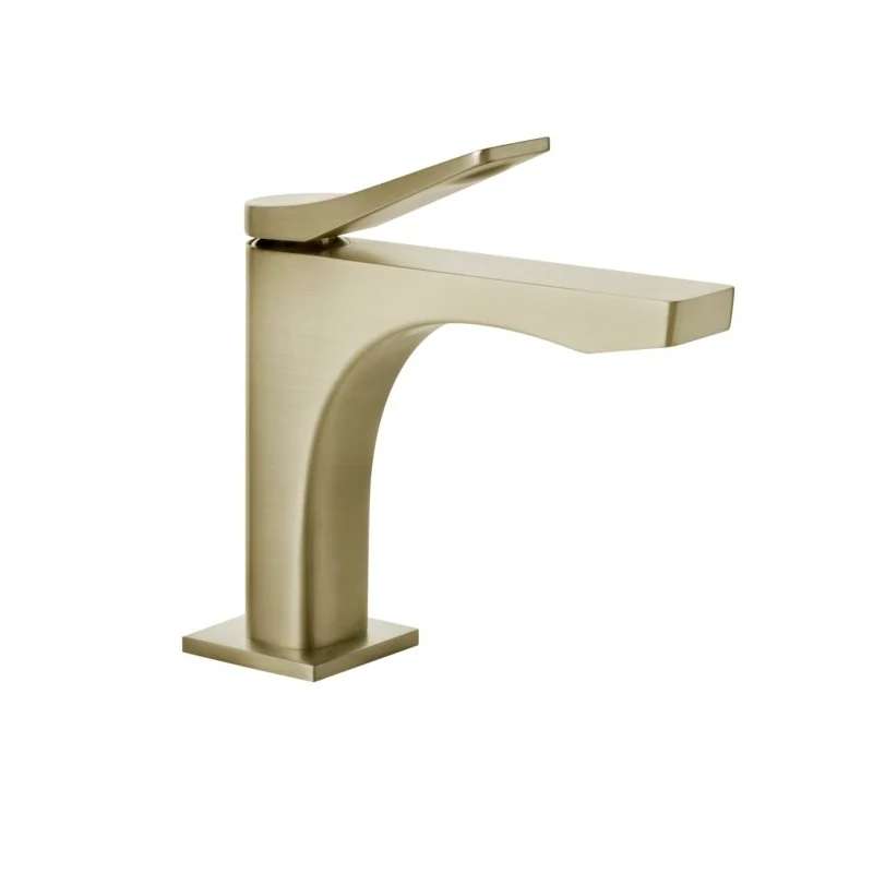 Смеситель для раковины, Gessi, Rilievo, цвет-Brushed Brass PVD