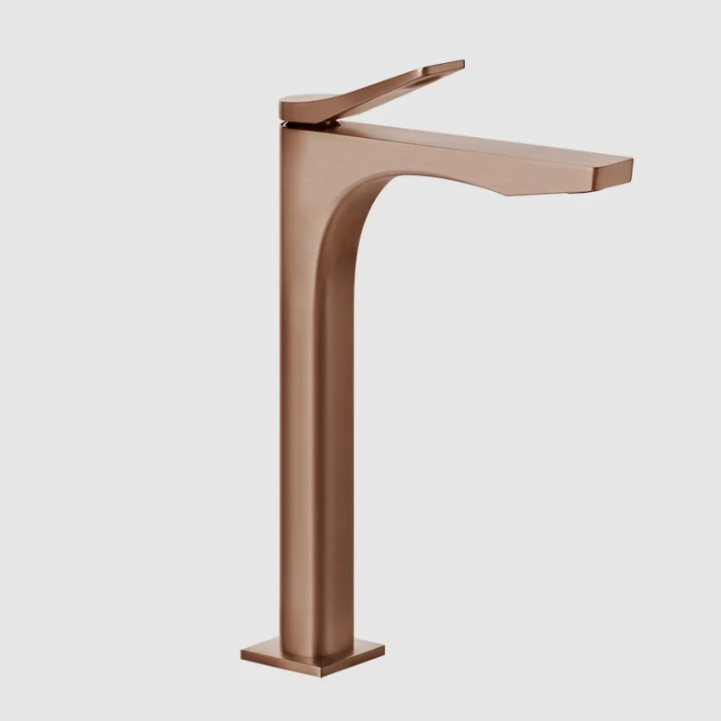 Смеситель для раковины, Gessi, Rilievo, на раковину/столешницу, цвет-Copper Brushed PVD