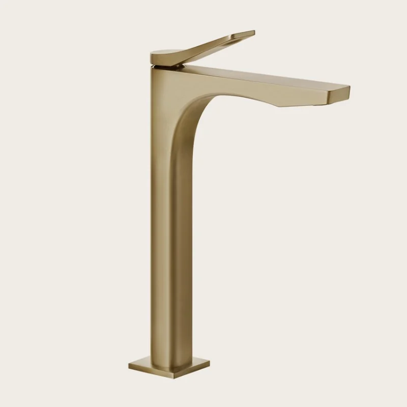 Смеситель для раковины, Gessi, Rilievo, цвет-Warm Bronze Brushed PVD