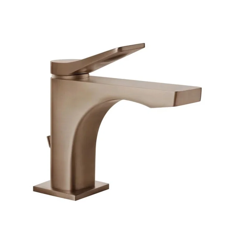 Смеситель для раковины, Gessi, Rilievo, цвет-Copper Brushed PVD